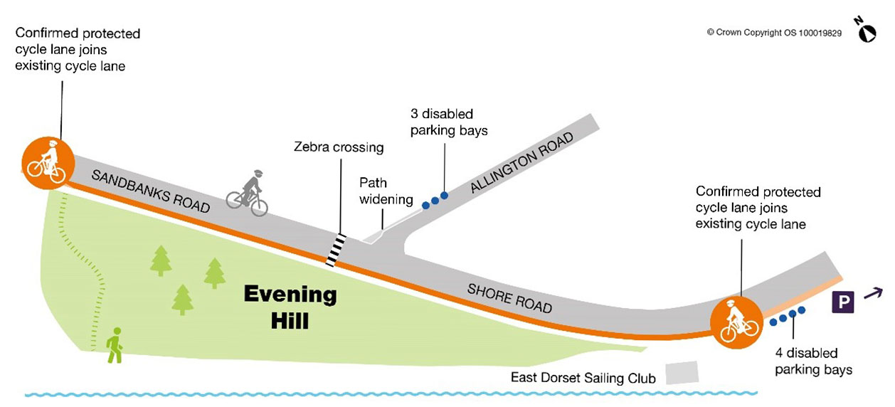 Evening Hill cycle lane project