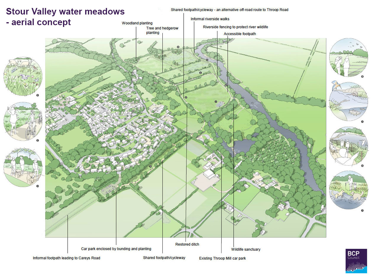 Stour Valley water meadows - aerial concept
