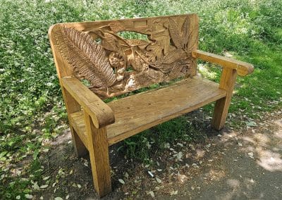 Tom Harvey bench at Woodland Walk, July 2025