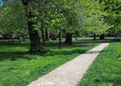 A new path links the Commercial Road pedestrian crossing with the centre of the park